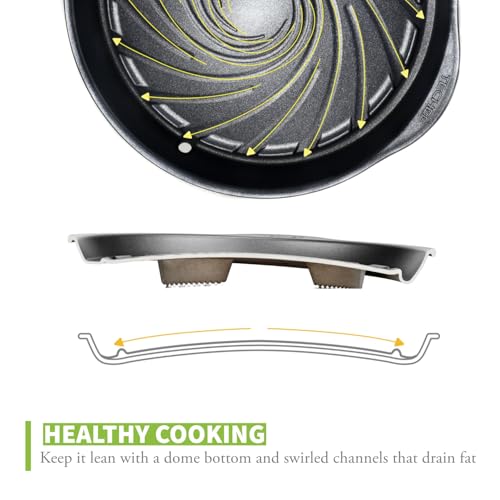TECHEF - Korean BBQ Nonstick Grill Pan, KBBQ Grill Pan, PFOA-Free, Dishwasher Oven Safe, Made in Korea (Black) - color: Black