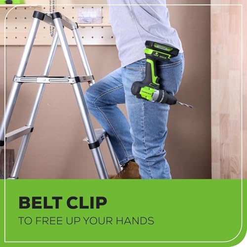 Greenworks 24V Brushless 2PCS Cordless Power Tool Combo Kit, 1950 in-lbs Impact Driver and 530 in-lbs Hammer Drill, with a 2Ah Battery and 2A Fast charger - size: 2PCS Combo Kits(Hammer Drill+Driver)