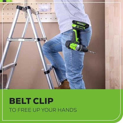 Greenworks 24V Brushless 2PCS Cordless Power Tool Combo Kit, 1950 in-lbs Impact Driver and 530 in-lbs Hammer Drill, with a 2Ah Battery and 2A Fast charger - size: 2PCS Combo Kits(Hammer Drill+Driver)