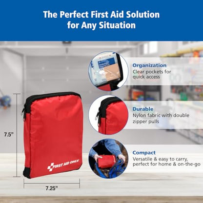 First Aid Only 313 Piece Home & Go Emergency First Aid Kit (91081) - size: 313 Piece