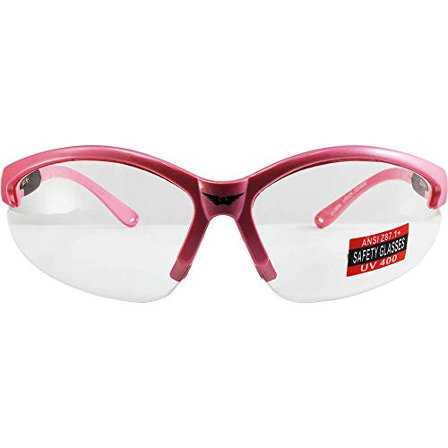 Global Vision Safety Shop Glasses - color: Medium Pink Frame/Clear Lens