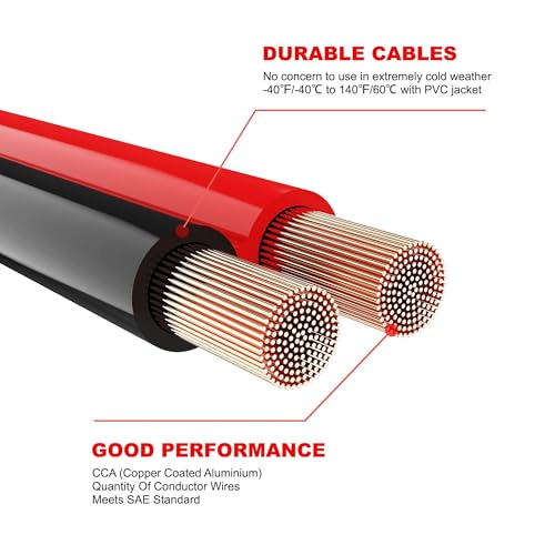 Heavy Duty Jumper Cables,0 Gauge 25 Feet Booster Battery Cable,Automotive Wires with Alligator Clips,600D Fabric Carrying Bag,Safety Gloves and Iron Brush for Cars Truck - size: 0 Gauge 25 feet (Standard)