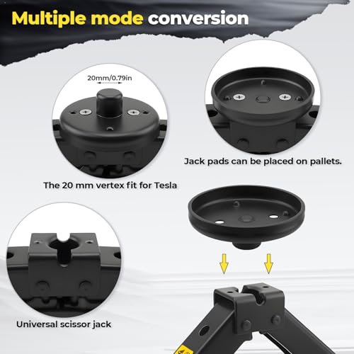 3-Ton Scissor Jack Kit for Mercedes A B C E W203/204/212/211/164 with Rubber Jack Pad, Car Spare Tire Repair Tools, Tire Changing Tools Kit for Chevrolet with L-Wrenches（17/19/21/23mm）