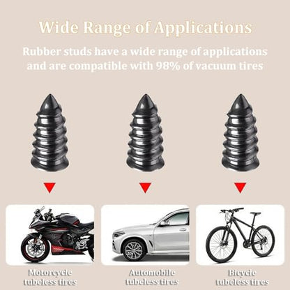 40pcs Tire Repair Rubber Nail Kit, Tire Repair Screws with Screwdriver, Tire Screw Plug Fast Tool Self Service Tire Repair Nail for car, Motorcycle, Tractor Tire Puncture Repair