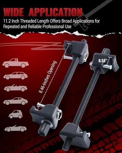 Reywoo Spring Compressor Tool, Heavy-Duty Coil Spring Compressor Tool with Locking Pins, Strut Spring Compressor 13/16" Socket 1/2" Drive to Compress The Coil Spring - size: 8.46" Max Safe Opening