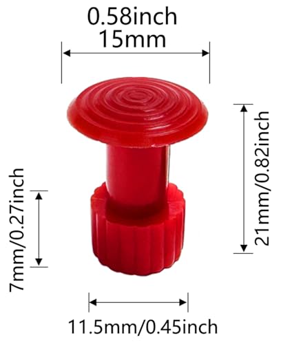 30Pc Dent Puller Glue Tabs, Car Body Dent Removal Pulling Hail Tabs | 15mm, Dent Hail Tabs, Paintless, ABS, Reusable, For Metal Body, Flat/Mild Curve, Small-Med Dents, Alcohol Release, Red - color: Red
