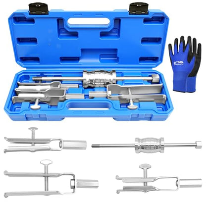 ZKTOOL 4PCS J-26941、J-29369-1、J-29369-2 Bushing & Bearing Remover Stroke Range 15-40mm, Universal Bushing & Needle Bearing Removers Kit, Multi-Functional Oil Seal Puller, with a Slide Hammer