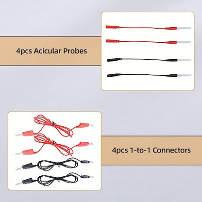 Automotive Circuit Test Leads Kit, 104 Pieces Multimeter Multi Function Electric Probe Test Kit with Black Carrying Case Test Lead Set Wire Connectors Adapter Cables