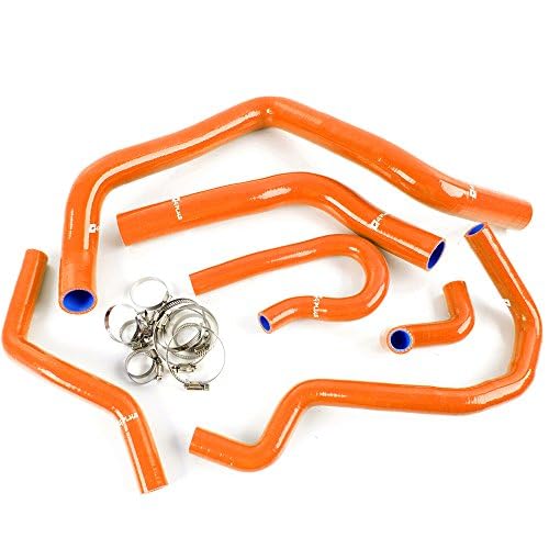 G-PLUS Silicone Radiator Coolant Hose Pipe Kit Clamps COMPATIBILITY:Compatible With Honda Civic Type-R EK EG B16A B18C B20B 1992-2000,Orange - color: Orange