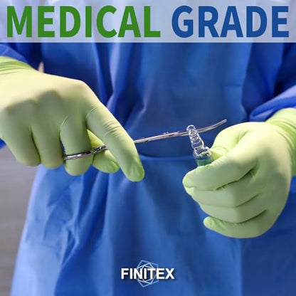 FINITEX Nitrile Disposable Gloves - Green 3.5mil 100/1000PCS Powder-Free Latex-Free Medical & Food Use - color: Green (Medium 1000)