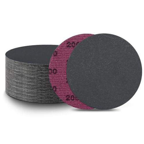 100 PCS 2000 Grit 3 Inch Hook and Loop Sanding Discs | Fine Grinding, Wet Dry, Silicon Carbide, Round Sandpaper, for Wood Metal or Auto, for Drill Polishing Kit - style: 2000 Grit