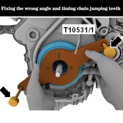 DPTOOL Vibration Damper Holding Tool Replace T10531 | Crankshaft Pulley Removal Tool Compatible with Audi Skoda VW 1.8 2.0 4V TFSi EA888 Vibration Damper Assembly 4 Cylinder - size: Gen 1 2