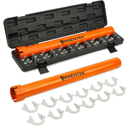 Inner Tie Rod Removal Tool, Master Inner Tie Rod Tool Set with 12 Crowfoot Adapters & 1/2 Inch Drive Tube for Tie Rods Remove & Install - color: Orange