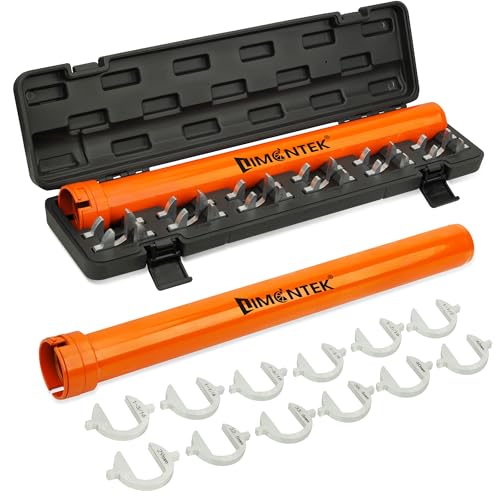 Inner Tie Rod Removal Tool, Master Inner Tie Rod Tool Set with 12 Crowfoot Adapters & 1/2 Inch Drive Tube for Tie Rods Remove & Install - color: Orange
