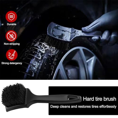 Bendable Wheel Brush Kits Soft Microfiber Wheel Cleaner Brush Synthetic Woolies No-Scratch Wheel Cleaning Brush Car Detailing Rim Tire Brush