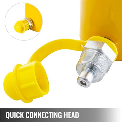 VEVOR 30T Hydraulic Cylinder Jack Hollow Single Acting Hydraulic Ram Cylinder 50mm Hydraulic Lifting Cylinders (30T 2Inch Hollow) - size: 30T 2Inch