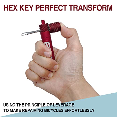 PAX Emergency Mountain Bike Tubeless Tire Repair Kit, Plus 5mm Hex Key for Bicycle Repair, Fix Road Bicycle Tire Punctures - color: Black, 5mm Hex key