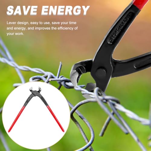 Ear Clamp Pliers Hose Clamp Crimping Tool for Hose Fuel Lines | Single-Ear, Double-Ear, Stepless Support; Slim Head for Tight Engine Bays; Cast Iron Build; PVC-Dipped Handles