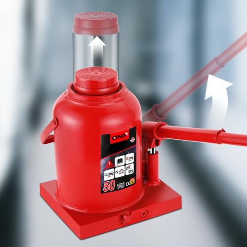 DNA Motoring 50 Tons / 110231 lbs Lifting Automotive Welded Hydraulic Bottle Jack for Repair Vehicle, Pickup, Truck, w/Manual Handle, Red,TOOLS-00365 - color: red, style: 50 ton