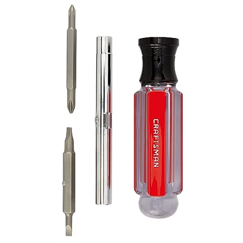 CRAFTSMAN Screwdriver Multi-Bit Set, 6 in 1, Acetate Handle (CMHT66052) (Pack of 6) - size: (Pack of 6)