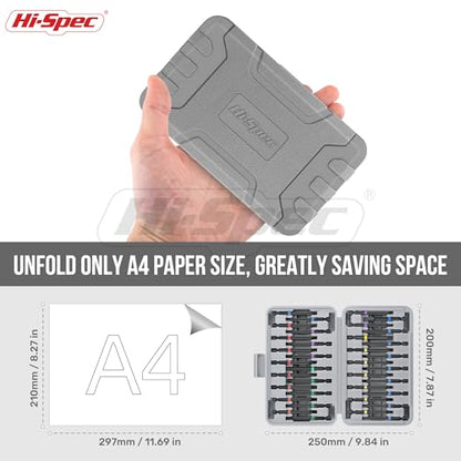 Hi-Spec 36pc Long Screwdriver Bit Set in a Case. 75mm Extended Driver Set with Security Torx, Square, XZN and Hex Bits - size: 36 PCS