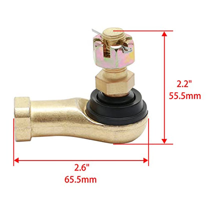 Tie Rod End Kit, Compatible With 2000-2012 Yamaha Big Bear 400, 2003-2006 Kodiak 400 / 450, 07-12 Grizzly 350 / 400 / 450, 04-06 Bruin 350, 06-10 Wolverine 350 / 450 Ball Joint Set ATV UTV Accessories | Fit for 03-06 Kodiak 400 / 450, 07-12 Grizzly 350 /