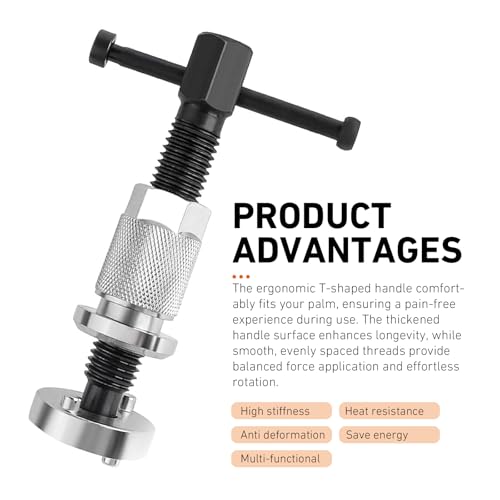 Brake Caliper Compression Tool Set, Car Disc Brake Caliper Piston Rewind Tool, Chrome-Plated Steel Brake Caliper Tool, Universal Rear Brake Pad Replacement Compression Tool