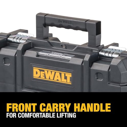 DEWALT Tool Box TSTAK II, 13 In. Flat Top Tool Storage Case, Stackable Organizer Hard Case Portable Toolbox, Heavy Duty, Holds Up To 66 lbs (DWST17807) - size: 1 Count (Pack of 1)