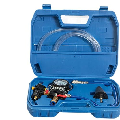 harayaa Coolant Pressure Tester Vacuum Refill Set Portable Aluminum Alloy Water Tank Replacement Tool with Storage Box Suitable for Workshop