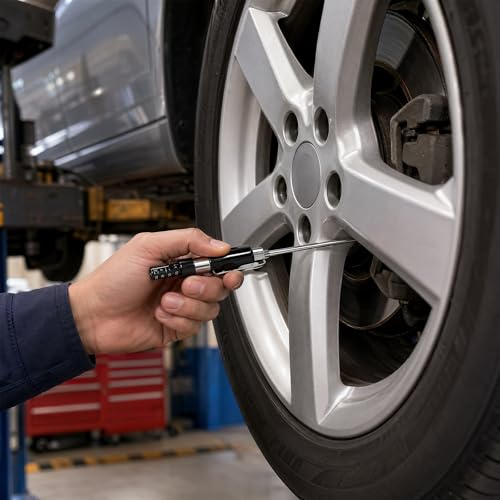 Brake Pad Thickness Gauge Measure Tool - Car Brake Pad Thickness Gauge with Scale, Tire Tread Depth Gauges, 1.5mm Thickness Auto Shoe Tester Detection Pen for Car Truck SUV Motorcycle