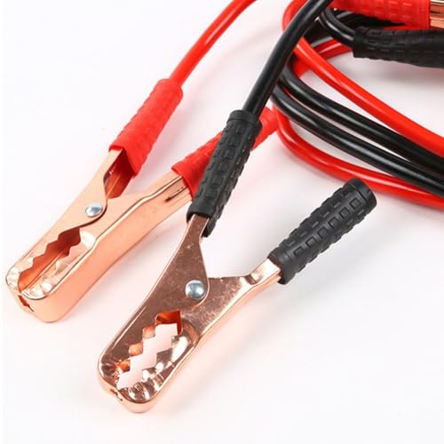 Jumper Cable – 500 a Heavy‑Duty Battery Cable for Truck, 1‑Gauge Copper‑clad Aluminum Wire | All‑Weather PVC Insulated Clamps, Car Battery Booster, Jump Start Kit, Automotive Power Lead
