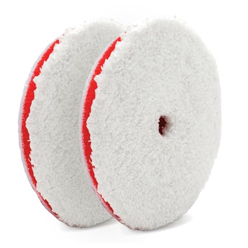 Griot's Garage BOSS 6.5” Microfiber Pads for Car Polishing and Detailing, Buffing Pads for Moderate and Severe Scratch Removal, Set of 2 - size: 6.5 Inch Pads (Set of 2)