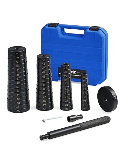 Orion Motor Tech 52-in-1 Custom Bushing Driver Tool Set and Transmission Wheel Axle Bearing Race Seal Installer Remover, Bush Removal Puller Bearing Press Tool Kit - color: Black Handle