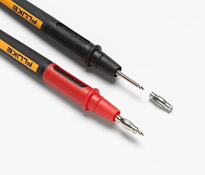 Fluke TL175E TwistGuard Double Insulated Silicone Test Lead Set with Removable 4mm Lantern Tips, 2mm Diameter Probe Tips - size: 56.5"
