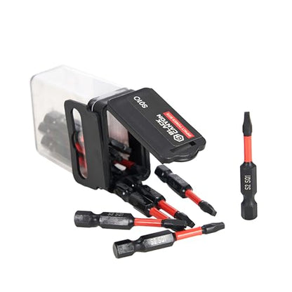 BLACK CANYON SQ1 Impact Square Bits, 15-Pack, 2-Inch Length, 1/4-Inch Hex Shank, S2 Steel Construction, Magnetic Tip for Impact Drivers, Drills & Power Tools - size: 15 Pack, style: SQ1
