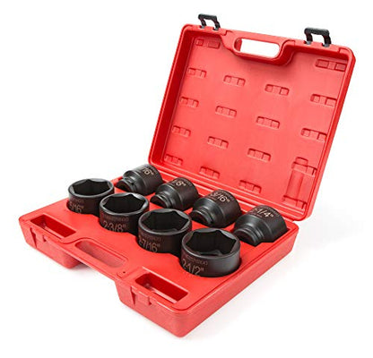 TEKTON 3/4 Inch Drive Impact Socket Set, 8-Piece | 4893 - size: 8-Piece (2-1/16 - 2-1/2 in.)