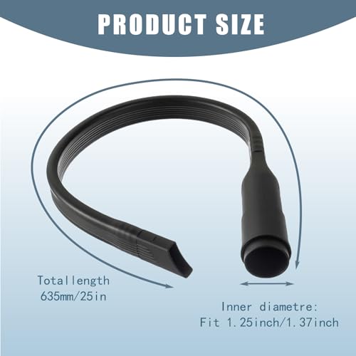2-Pack 25in Flexible Vacuum Crevice Tool for 1-1/4in and 1-3/8in Hoses | Includes two 25in flexible crevice tools for cleaning narrow gaps; fits vacuum hoses with 1-1/4in or 1-3/8in inner diameters.