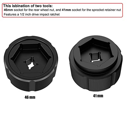 Rear Wheel Axle Nut Socket for Ducati 748 848 916 955 996 998 MH900 Multistrada with Single Sided Swingarm Monster S2R S4R S4RS 796 1100 Hypermotard 796 1100 Streetfighter 848 (41mm + 46mm)