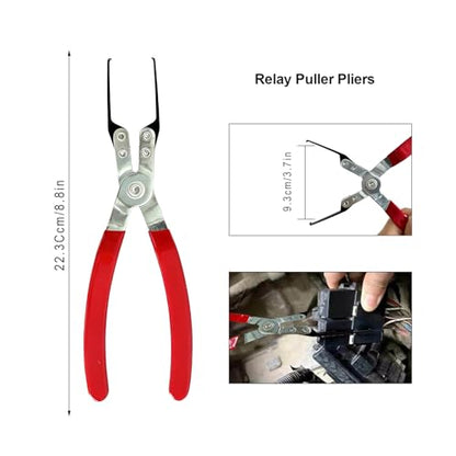 8Pcs Fuel Line Pliers Set, Fuel Line Disconnect Plier Tool Set | Fuel Line/Hose Clamp/Removal Pliers, Electrical Disconnect, Push Pin Tools, Relay Puller/Panel Clip Remover & Filter Caliper
