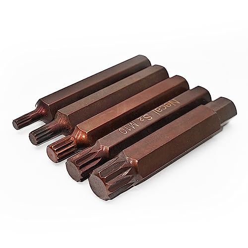 12 Point Torx Screwdriver Bit 10mm Hex Shank 75mm Length H10x75LxM5/M6/M8/M10/M12 Screw Bit(5Pcs)