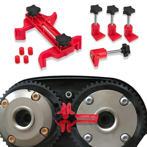 Car Dual Camshaft Clamp, Car Engine Timing Belt Sprocket Gear Locking Tool Kit, Anti-Slip Cam Gear Clamp and Holder Set, Universal Car Accessories Cam Bearing Tool Kit Fit for Most Cars
