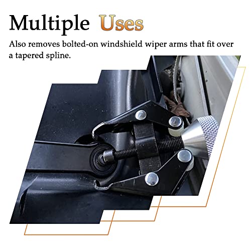 ASUBHA Battery Terminal and Wiper Arm Puller, Wiper Arm Battery Terminal Bearing Remover Puller Tool, Heavy-Duty Arm Bearing Remover Puller Repair Tool Kit Fit for Wiper & Battery Pile Head Removal