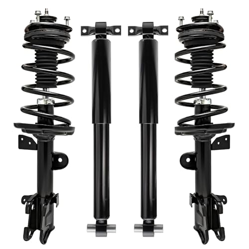 Detroit Axle - Front Struts with Coil Springs Rear Shock Absorbers Replacement for 2009-2015 Honda Pilot - 4pc Set - size: 4AQ48503/ strut shock kit