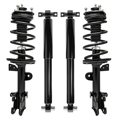 Detroit Axle - Front Struts with Coil Springs Rear Shock Absorbers Replacement for 2009-2015 Honda Pilot - 4pc Set - size: 4AQ48503/ strut shock kit