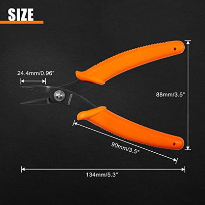 5-Inch Round Nose Pliers Specialty Pointed Nose Tweezer Nose Plier | 1mm Diameter Tip, Smooth Jaw, Mini Precision Needle Nose Chain Nose Pliers for Jewelry Making Wire Wrapping, Object Gripping - style: Round Nose Pliers