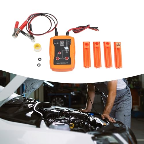 FABULETTA Fuel Injector Tester Cleaner Tool Kit, DIY Fuel Injector Cleaner Tool, 12V Diagnostic Service Tool, Cleaning Adapters