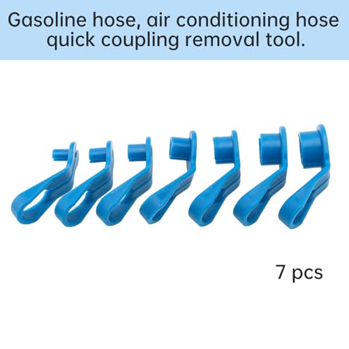 7 Pcs AC Fuel Line Tool Disconnect Set with Car Hose Remover Pliers, Includes 1/4, 5/16, 3/8, 1/2, 5/8, 3/4, 7/8Inch Quick Disconnect Fuel Line Removal Tool