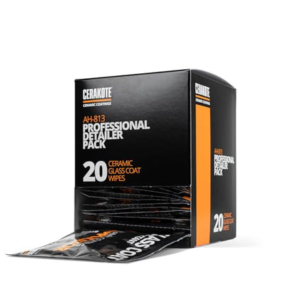 CERAKOTE Ceramic Glass Coat Protectant Pro Pack (20 Count Wipes) - Hydrophobic Automotive Rain Repellant, Long-Lasting and Durable Ceramic Coating, Quick and Easy Application - size: Pro Pack - 20 Wipes
