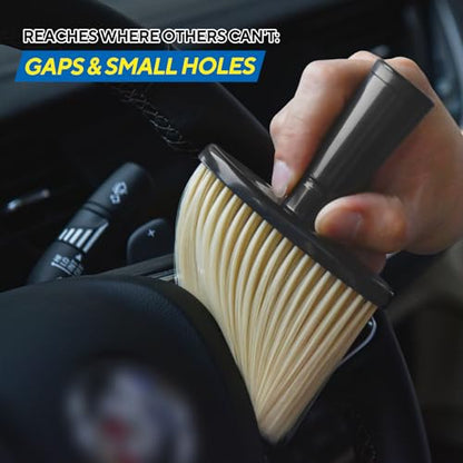 Car Interior Detailing Brush, Auto Detailing Brushes Dusting Car Accessories for Dashboard Interior, AC Vents, Leather, Keyboard, Scratch-Free - size: 1PCS-B