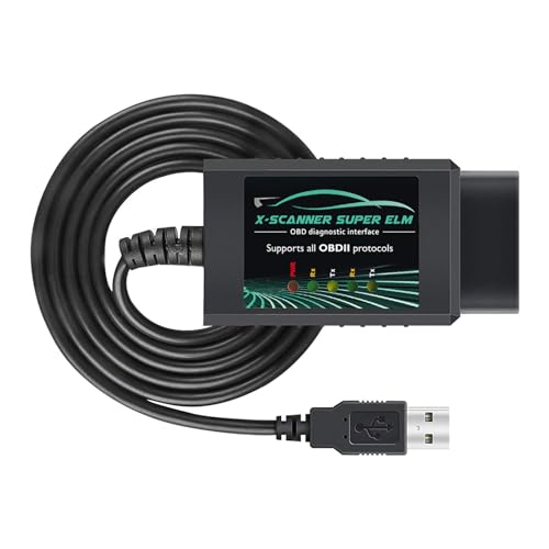 OBD2 Adapter USB ELM327 Scanner with FT232RL 18F25K80 V1.4 Original Chip | Fit for Ducati Motorcycle OBDII Diagnostic Scan Tool for Ford Mazda Toyota Fiat,Work with Windows 7/8/10/XP System - style: ELM327 USB